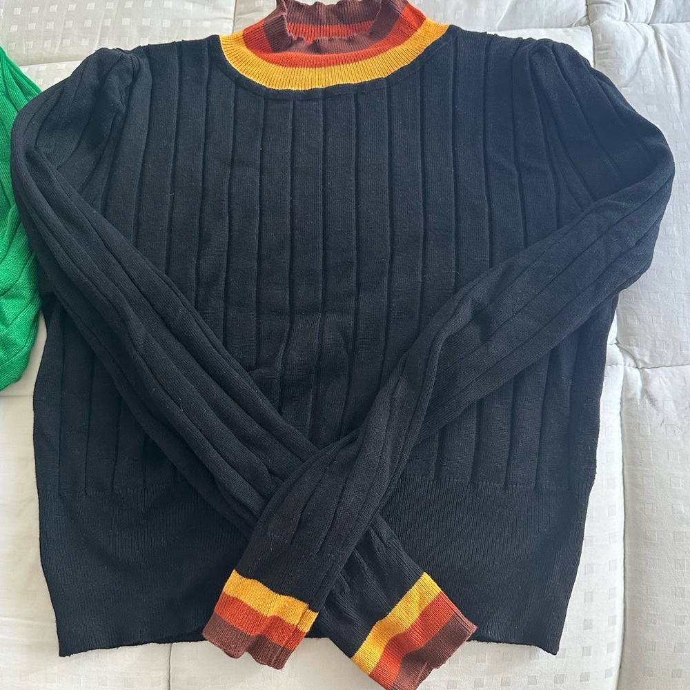 Colorful Ribbed Knit Sweaters - Picture 3 of 3